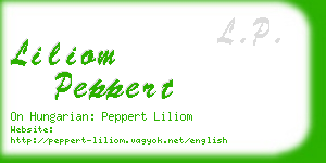 liliom peppert business card